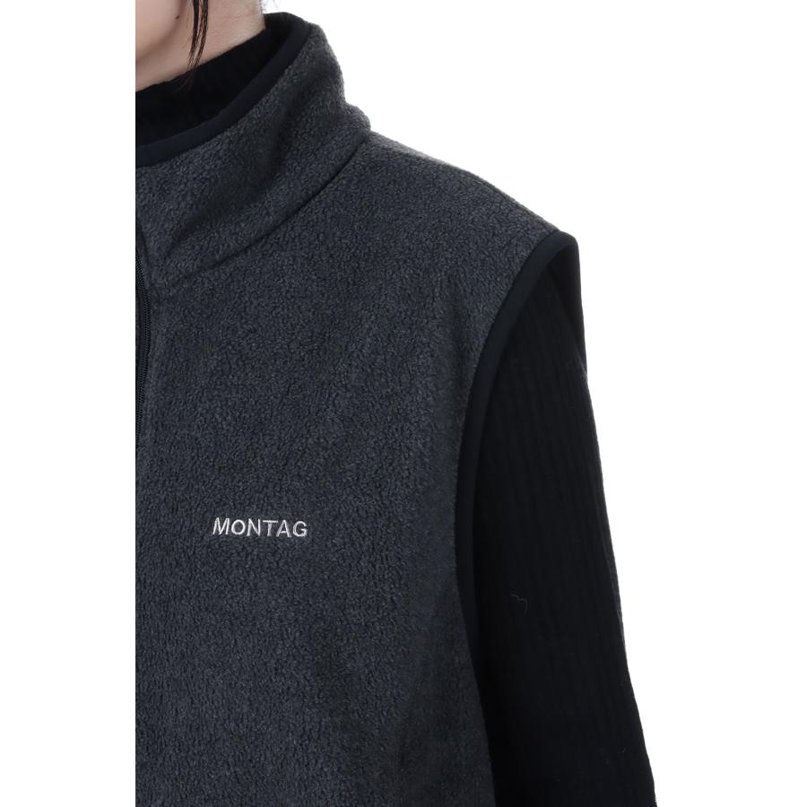Fleece Zip Vest - CHARCOAL GRAY (62520113) anuke(アンヌーク) |  | 04