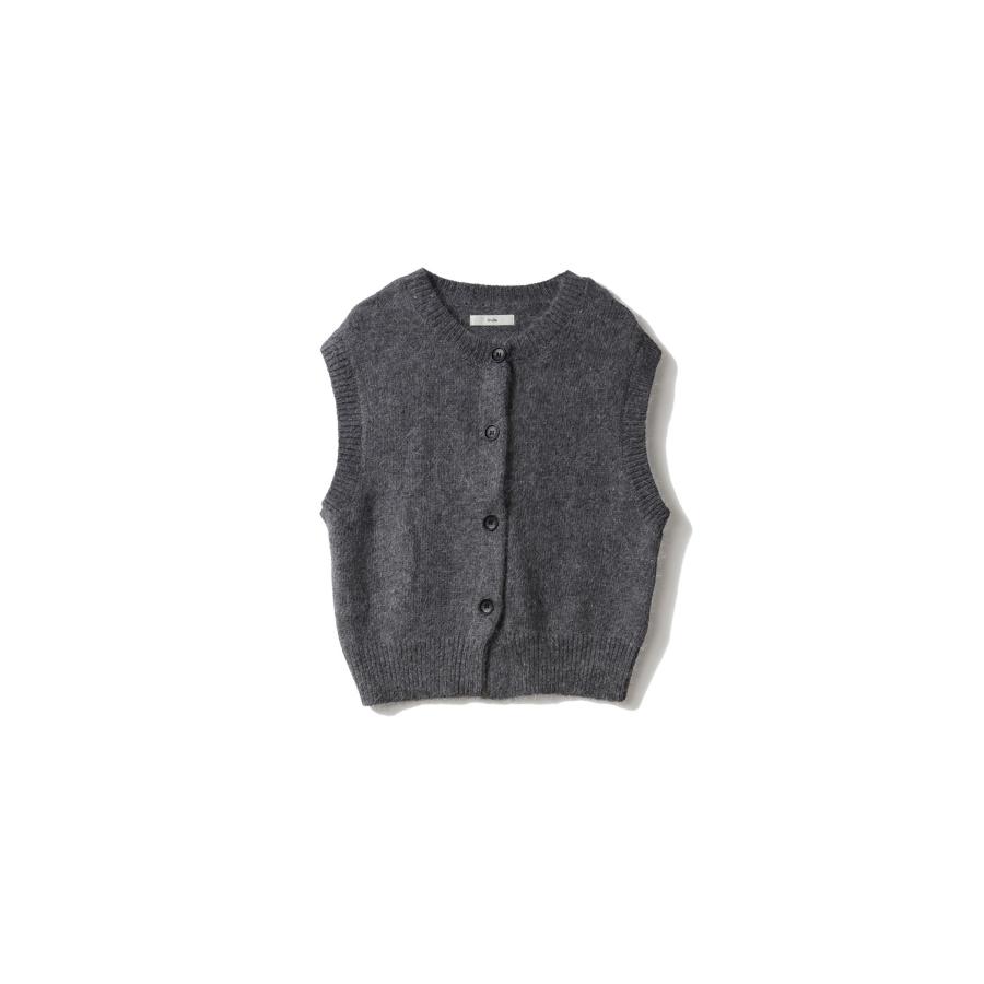Crewneck Botton Vest - GRAY (62520538) anuke(アンヌーク) | 