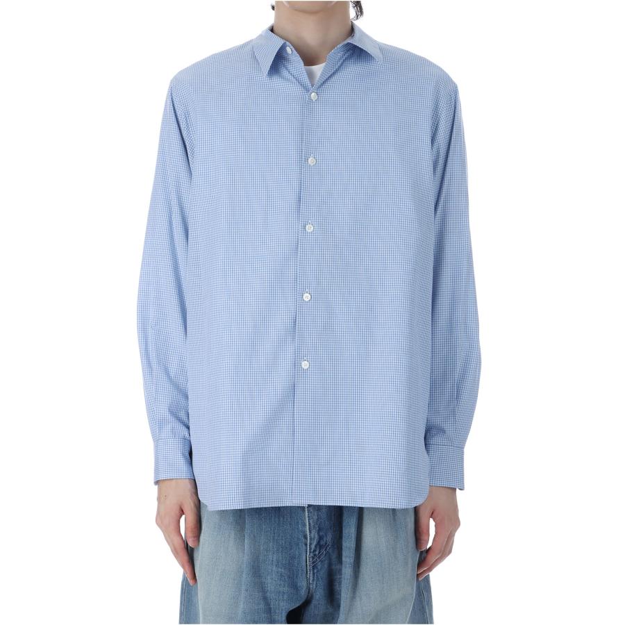 【SALE】CANCLINI FRENCH FRONT L/S SHIRTS - BLUE (253-60301) Universal Products(ユニバーサルプロダクツ) | 
