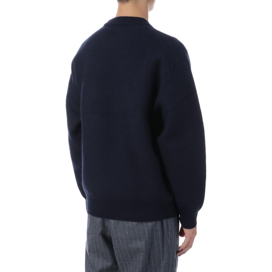 【P2倍 / SALE】FELTED MERINO WOOL CREW NECK KNIT - NAVY (253-60203) Universal Products(ユニバーサルプロダクツ) |  | 02