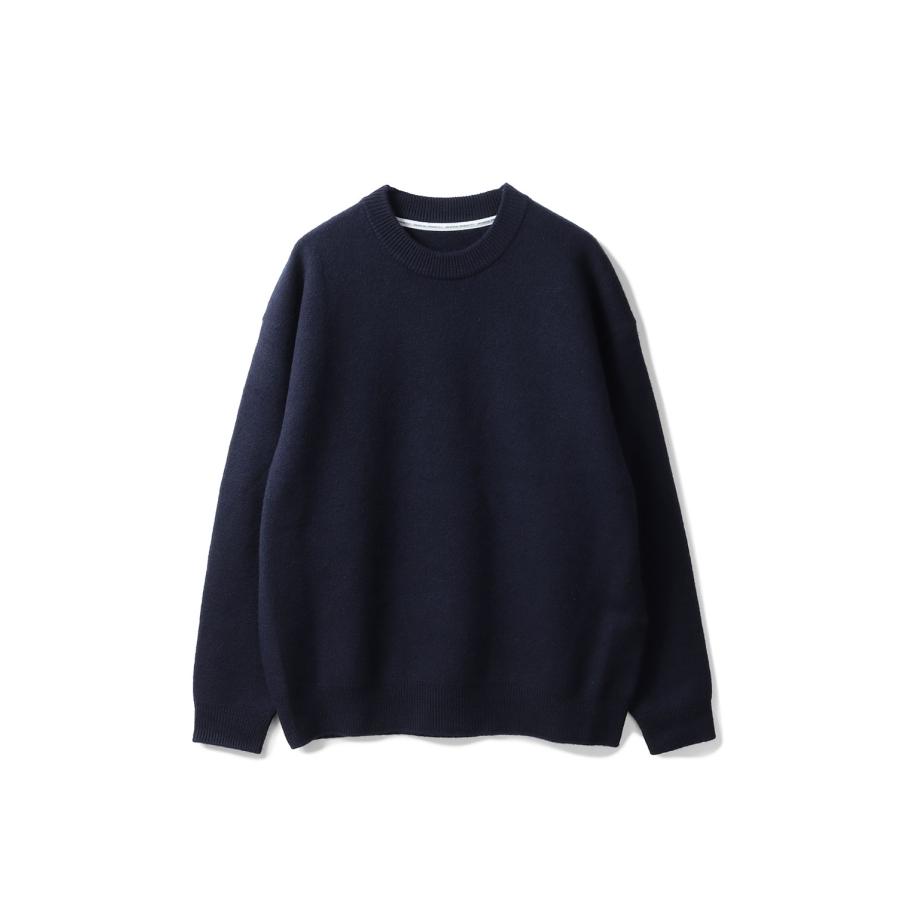 【P2倍 / SALE】FELTED MERINO WOOL CREW NECK KNIT - NAVY (253-60203) Universal Products(ユニバーサルプロダクツ) |  | 05