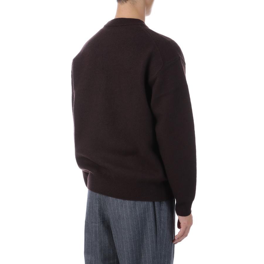 【P2倍 / SALE】FELTED MERINO WOOL CREW NECK KNIT - BROWN (253-60203) Universal Products(ユニバーサルプロダクツ) |  | 02