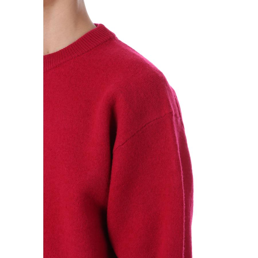 【P2倍 / SALE】FELTED MERINO WOOL CREW NECK KNIT - RED (253-60203) Universal Products(ユニバーサルプロダクツ) |  | 03