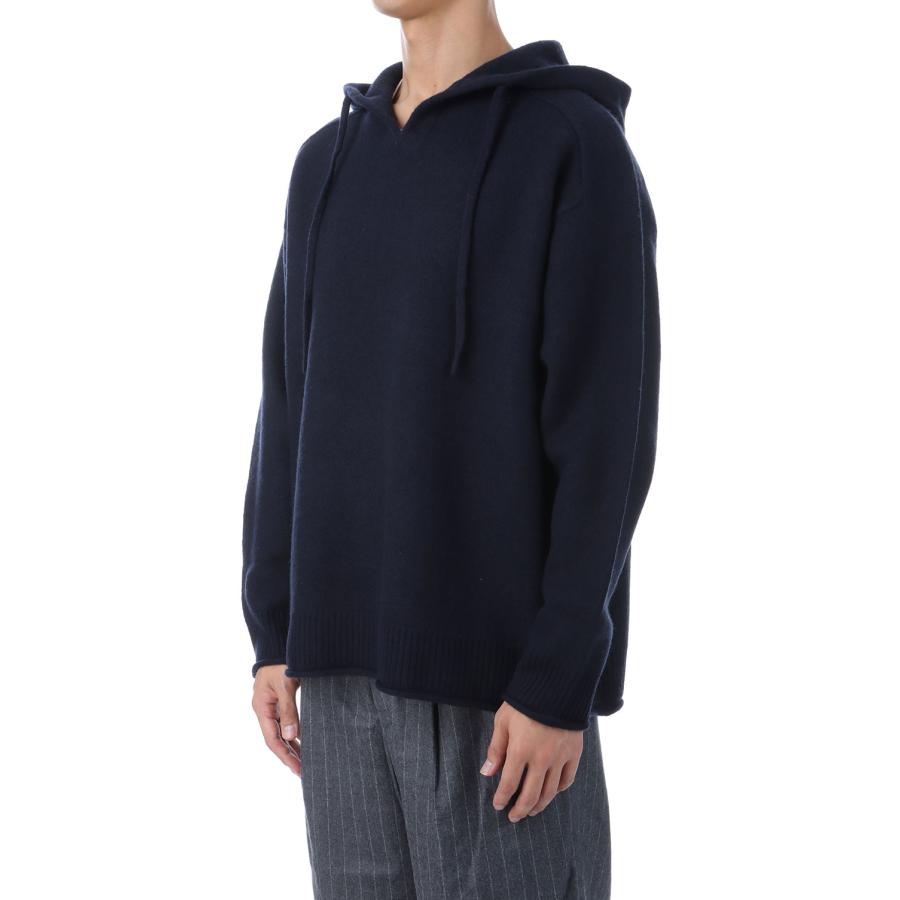 【P2倍 / SALE】FELTED MERINO WOOL FOODIE KNIT - NAVY (253-60204) Universal Products(ユニバーサルプロダクツ) |  | 01