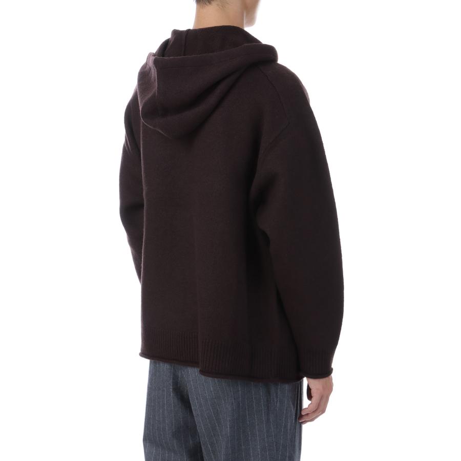 【P2倍 / SALE】FELTED MERINO WOOL FOODIE KNIT - BROWN (253-60204) Universal Products(ユニバーサルプロダクツ) |  | 02