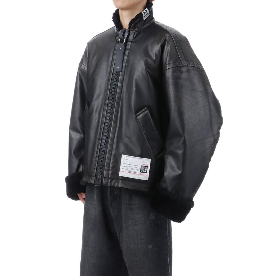 【P2倍】VEGAN BOA LEATHER JACKET - BLACK (A15BL071) MIHARA YASUHIRO(ミハラ ヤスヒロ) |  | 01