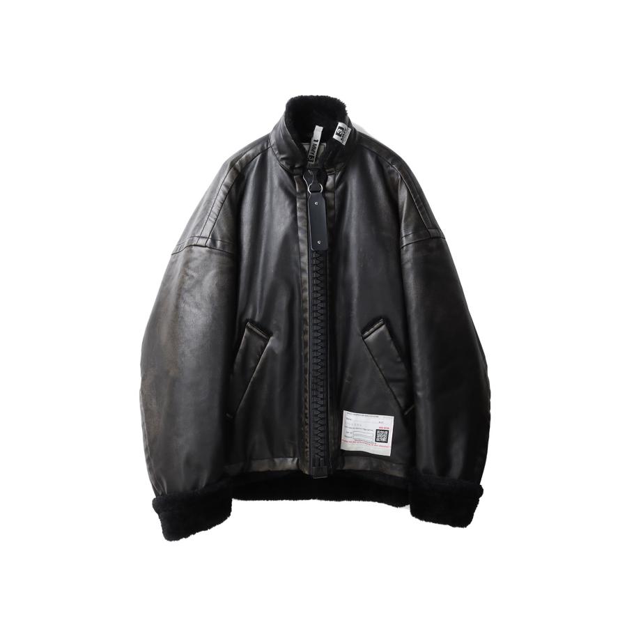 【P2倍】VEGAN BOA LEATHER JACKET - BLACK (A15BL071) MIHARA YASUHIRO(ミハラ ヤスヒロ) |  | 05