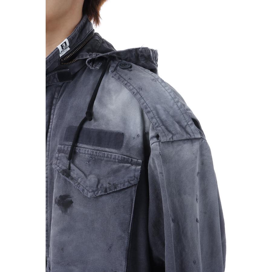 【P2倍】DISTRESSED M-65 JACKET - BLACK (J15BL171) MIHARA YASUHIRO(ミハラ ヤスヒロ) |  | 03