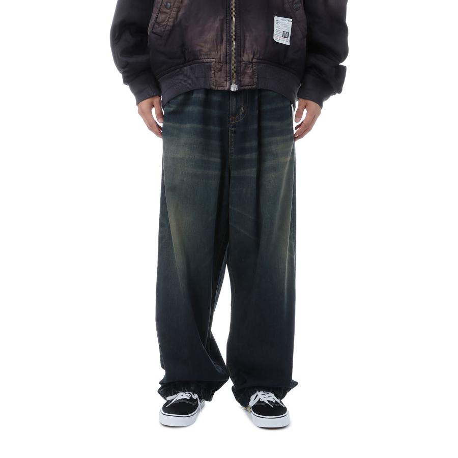 【P2倍】LIGHT WIDE JEANS - INDIGO (J15PT123) MIHARA YASUHIRO(ミハラ ヤスヒロ) | 