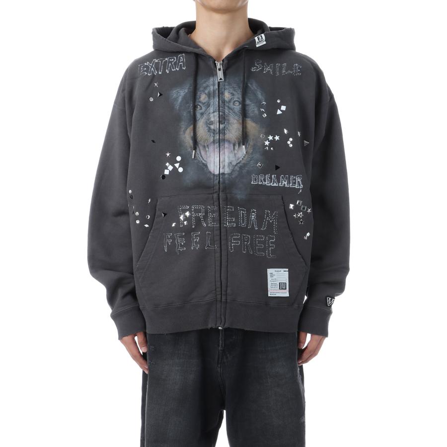 【P2倍】EMBELLISHED DISTRESSED PARKA - BLACK (J15PK721) MIHARA YASUHIRO(ミハラ ヤスヒロ) | 