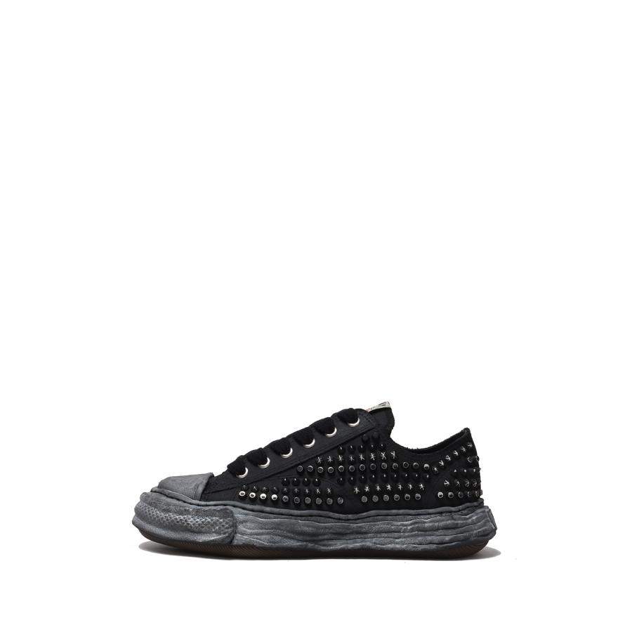 PETERSON 23 studded paint canvas Low-Top / BLK/BLK (A15FW721) MIHARA YASUHIRO(ミハラ ヤスヒロ) | 