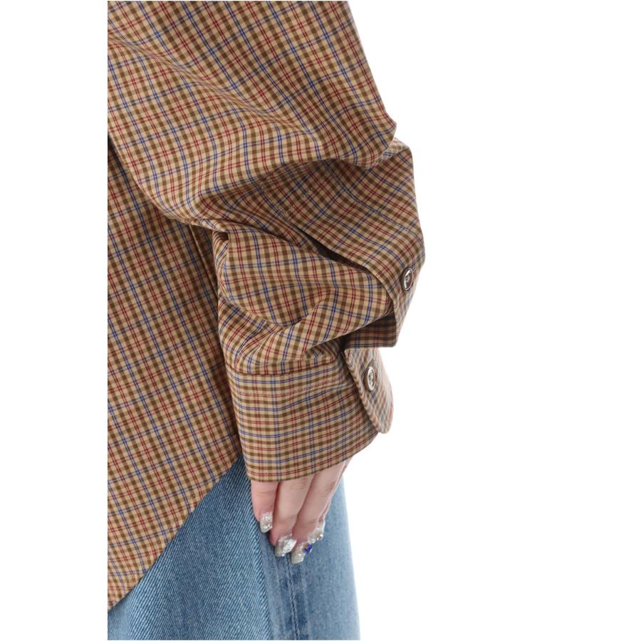 【P5倍】PECK CHECKED SHIRT - BEIGE (25AMSBL06) Shinzone(シンゾーン) | THE SHINZONE | 03