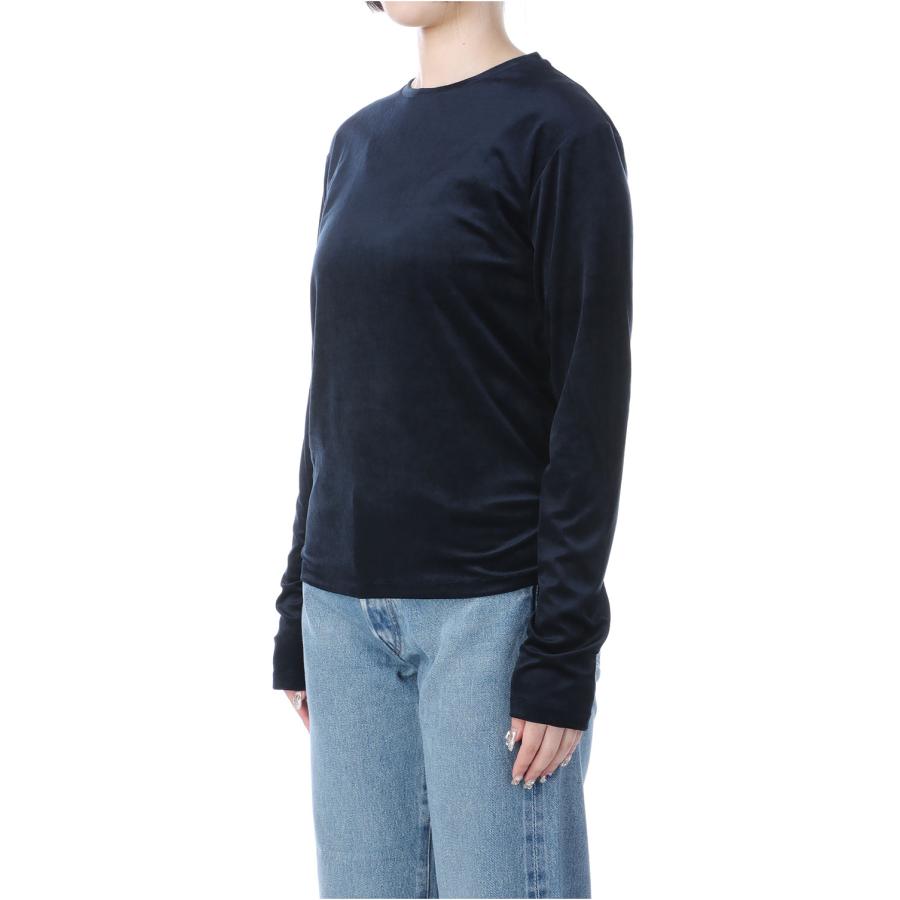 【P5倍】VELOUR LONG SLEEVE TEE - NAVY (25AMSCU03) Shinzone(シンゾーン) | THE SHINZONE | 01