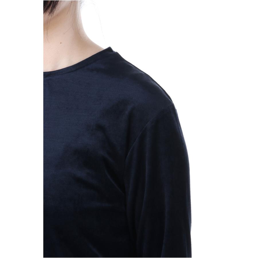 【P5倍】VELOUR LONG SLEEVE TEE - NAVY (25AMSCU03) Shinzone(シンゾーン) | THE SHINZONE | 03
