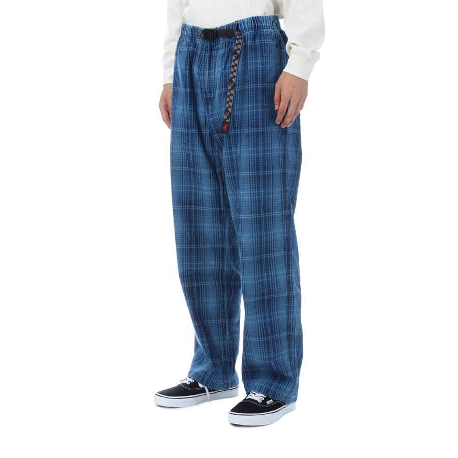 【P2倍】O.G. DENIM PLAID PANT - INDIGO CHECKERED PLAID (G5FM-P076) Gramicci(グラミチ) | GRAMICCI | 01