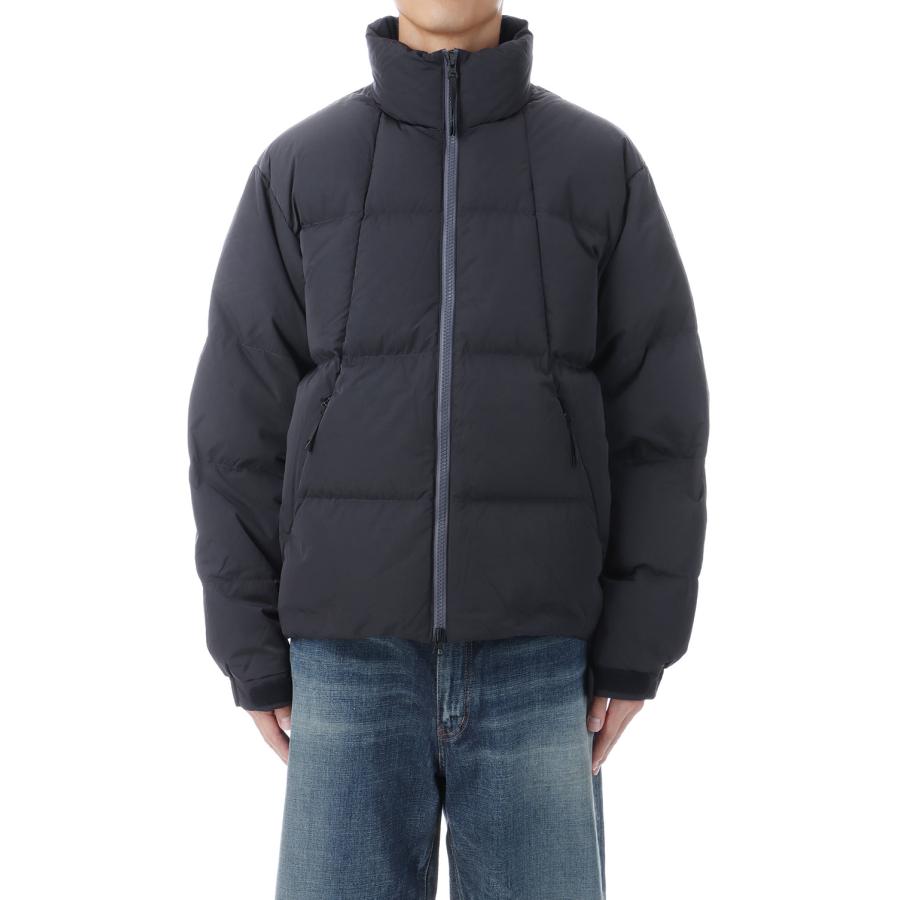P5倍】Dope Dyed Ripple Nylon Down Jacket - DEEP CHARCOAL (GL25339
