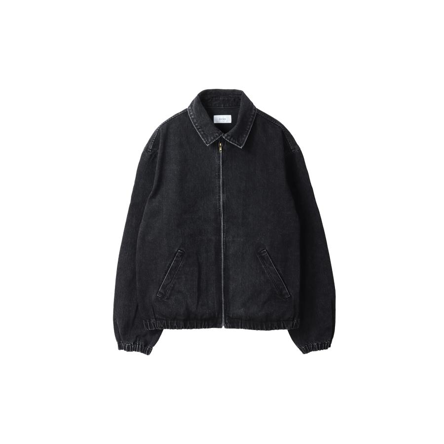 DENIM HARRINGTON JACKET - BLACK (J003) CEIVE(シーヴ) | 