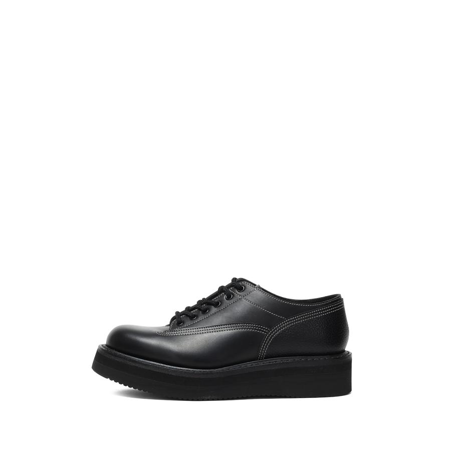 LINEMAN SHOES - BLACK/WHITESTITCH / STEER (FTC2534006) foot the coacher(フットザコーチャー) | foot the coacher