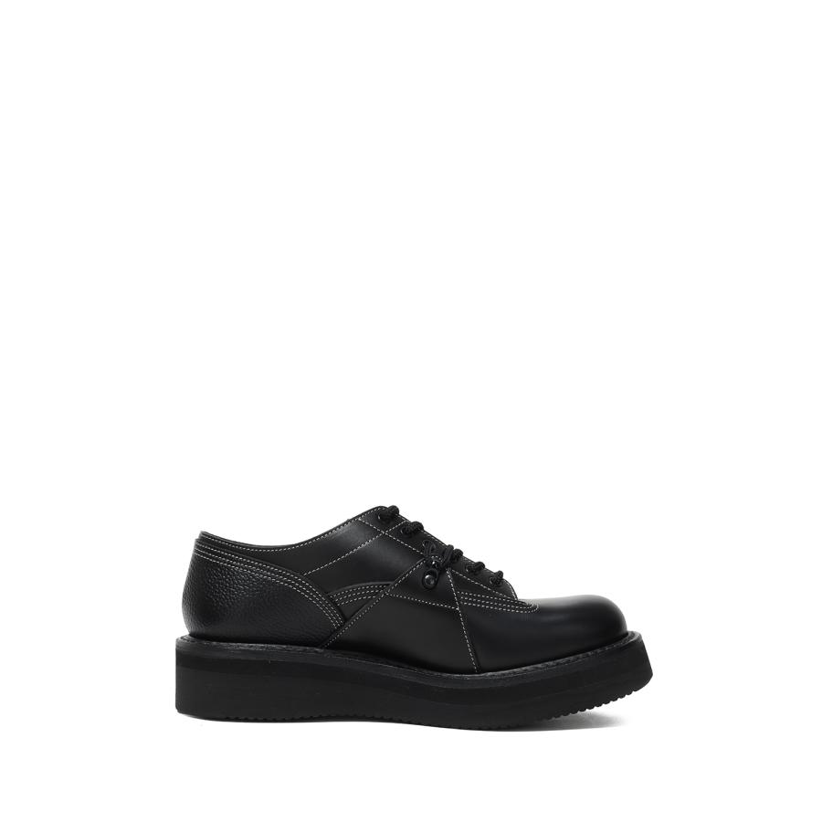 【SALE】LINEMAN SHOES - BLACK/WHITESTITCH / STEER (FTC2534006) foot the coacher(フットザコーチャー) | foot the coacher | 01