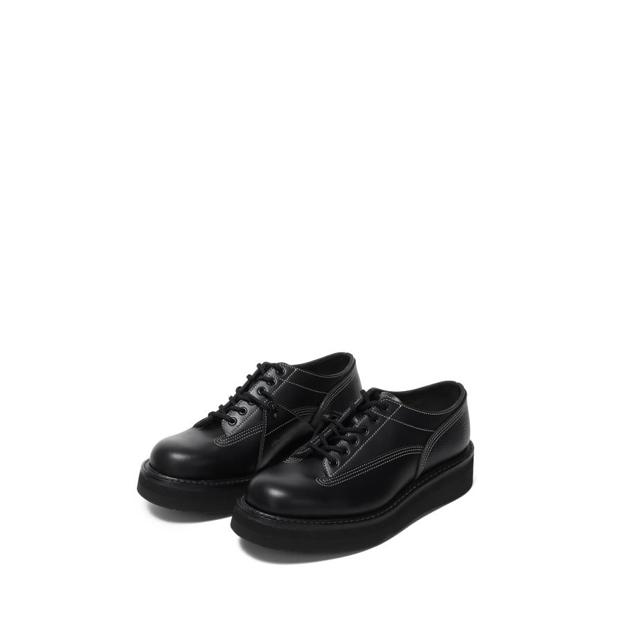 LINEMAN SHOES - BLACK/WHITESTITCH / STEER (FTC2534006) foot the coacher(フットザコーチャー) | foot the coacher | 02