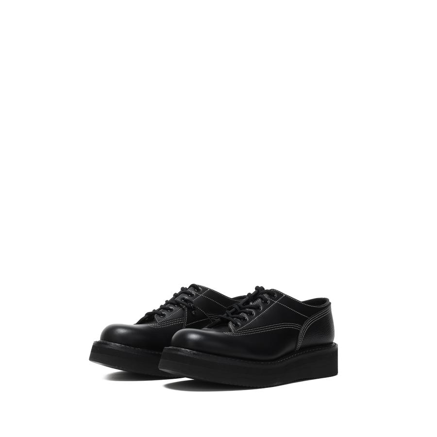 LINEMAN SHOES - BLACK/WHITESTITCH / STEER (FTC2534006) foot the coacher(フットザコーチャー) | foot the coacher | 03