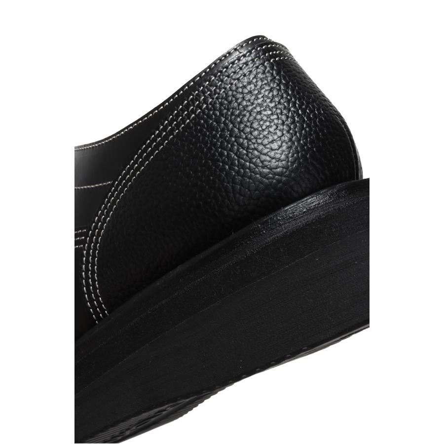 LINEMAN SHOES - BLACK/WHITESTITCH / STEER (FTC2534006) foot the coacher(フットザコーチャー) | foot the coacher | 06