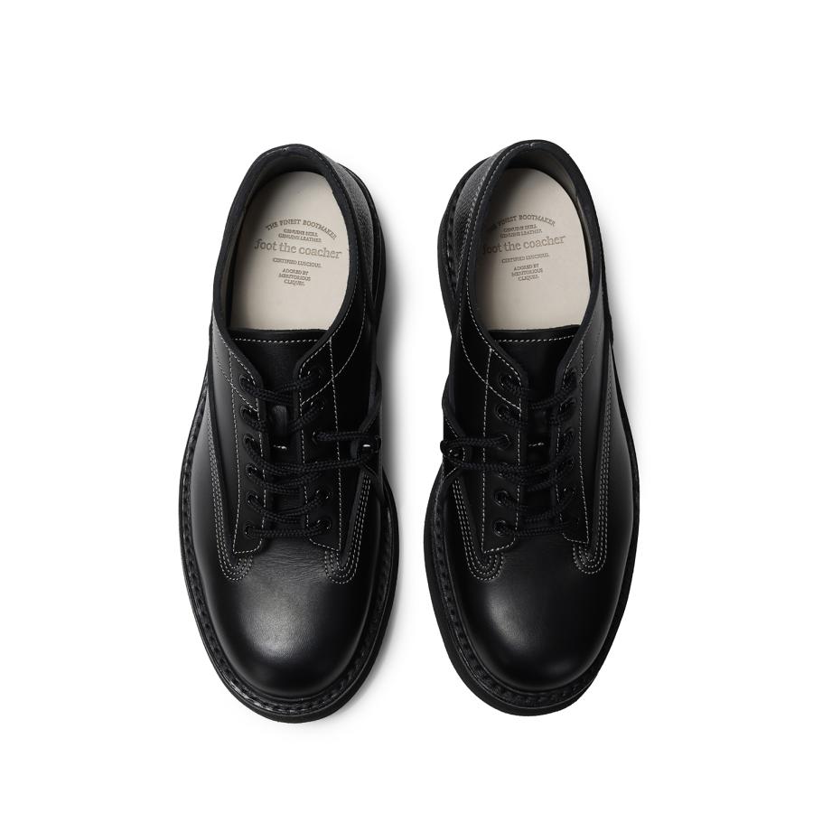 LINEMAN SHOES - BLACK/WHITESTITCH / STEER (FTC2534006) foot the coacher(フットザコーチャー) | foot the coacher | 09
