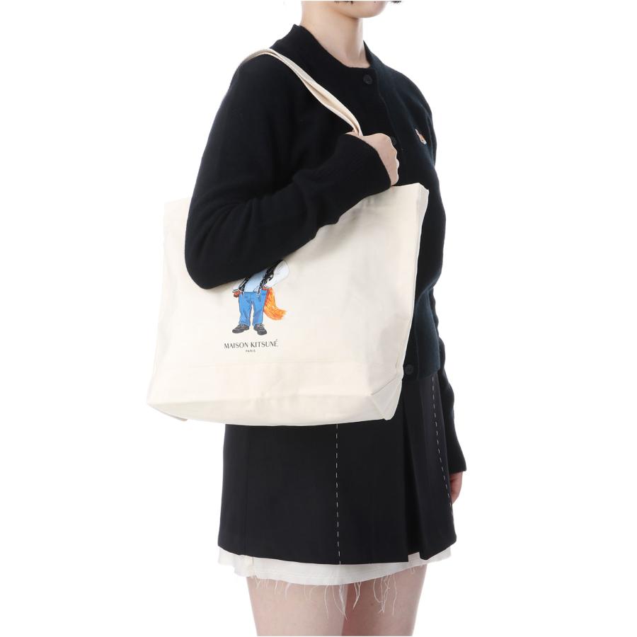 【P5倍】DRESSED FOX TOTE - ECRU (PM05107WW9042) Maison Kitsune -Men-(メゾンキツネ) |  | 03