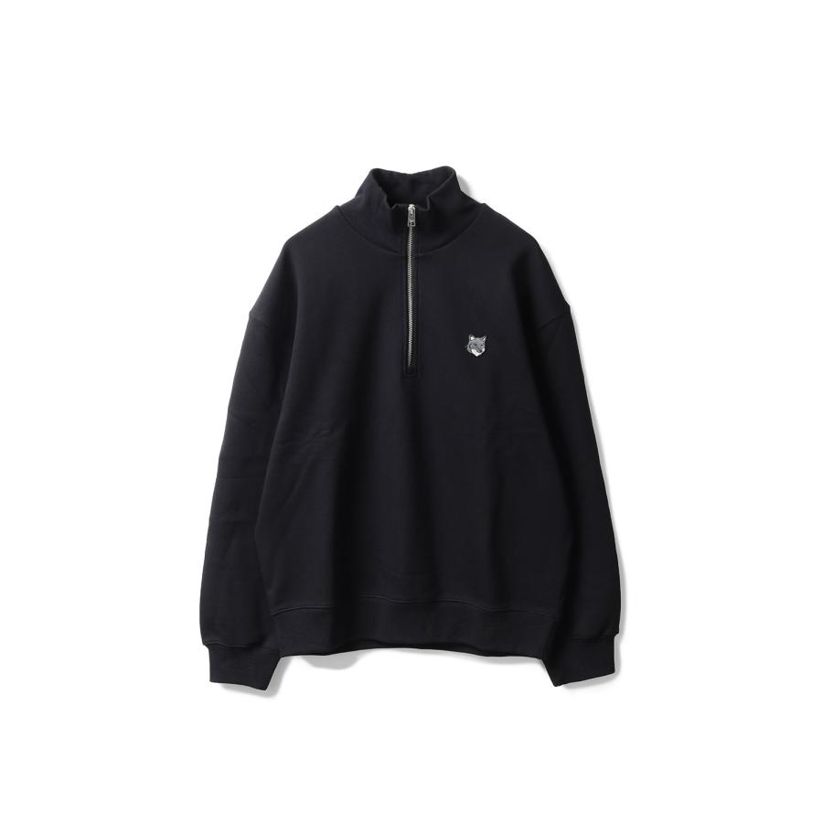 【P5倍】FOX HEAD COMFORT HALF ZIP SWEATSHIRT - BLACK (PM00305KM0341) Maison Kitsune -Men-(メゾンキツネ) | 