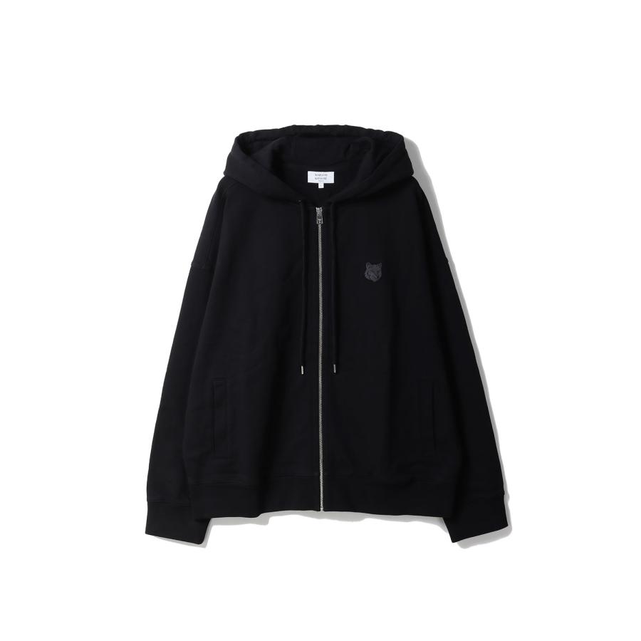 【P5倍】FOX HEAD ZIPPED OVERSIZE HOODIE - BLACK (PM02138KM0340) Maison Kitsune -Men-(メゾンキツネ) | 