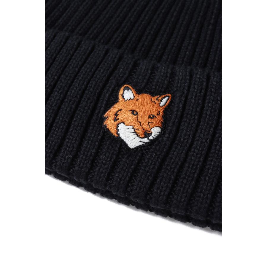 【P5倍】FOX HEAD BEANIE - BLACK (PM06111KT1140) Maison Kitsune -Men-(メゾンキツネ) |  | 01