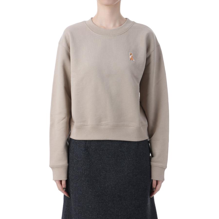 【P5倍】LADY FOX CROPPED SWEATSHIRT - FEATHER BEIGE (PW00318KM0341) Maison Kitsune -Women-(メゾンキツネ) | 