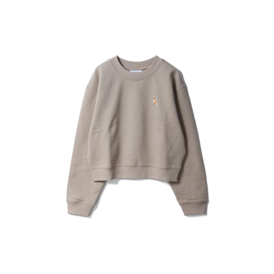 【P5倍 / SALE】LADY FOX CROPPED SWEATSHIRT - FEATHER BEIGE (PW00318KM0341) Maison Kitsune -Women-(メゾンキツネ) |  | 05
