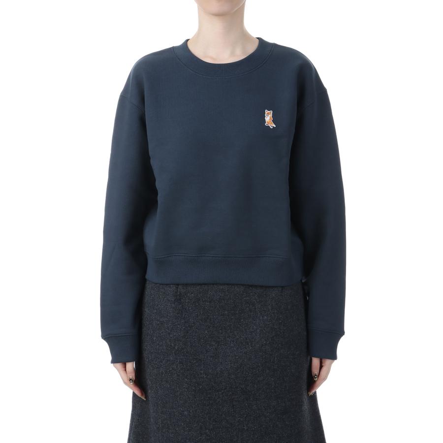 【P5倍】LADY FOX CROPPED SWEATSHIRT - DARK NAVY (PW00318KM0341) Maison Kitsune -Women-(メゾンキツネ) | 