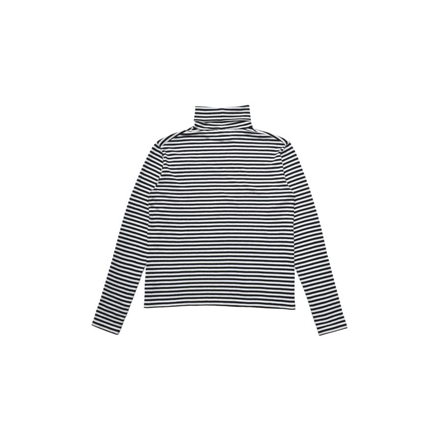 【P2倍 / SALE】Marine Border Turtleneck L/S Pullover - BLT (2510-4002) Minedenim(マインデニム) |  | 01