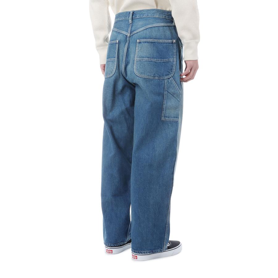 RECYCLED WASTE SUVIN COTTON YARN 11.5oz. DENIM DOUBLE KNEE PAINTER PANTS VINTAGE WASHED - BLACK (GL42582H) Gold(ゴールド) |  | 05