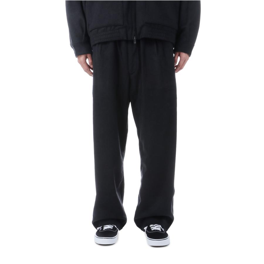【SALE】Super 160's WOOL HERRINGBONE MOSSER 1TUCK EASY PANTS - BLACK (GL42576) Gold(ゴールド) | 