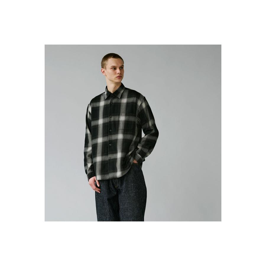【P5倍 / SALE】SUVIN COTTON NEL CHECK REGULAR COLLAR SHIRT - BLACK (GL29546) Gold(ゴールド) |  | 03