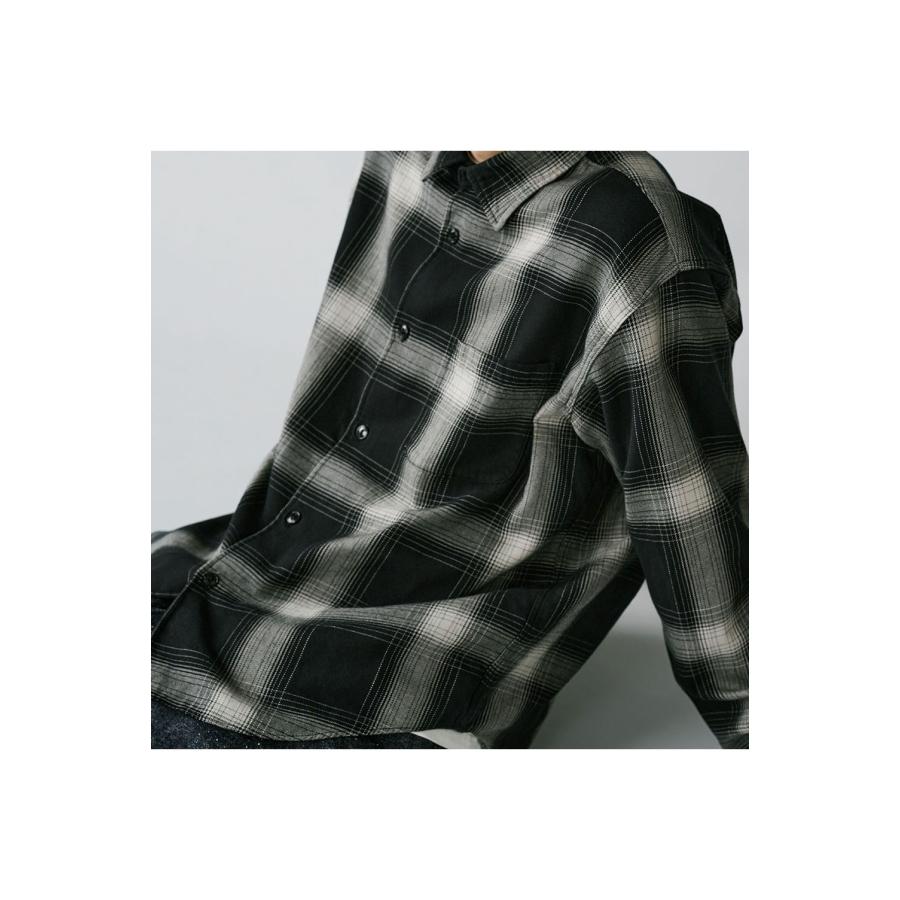 【P5倍 / SALE】SUVIN COTTON NEL CHECK REGULAR COLLAR SHIRT - BLACK (GL29546) Gold(ゴールド) |  | 04