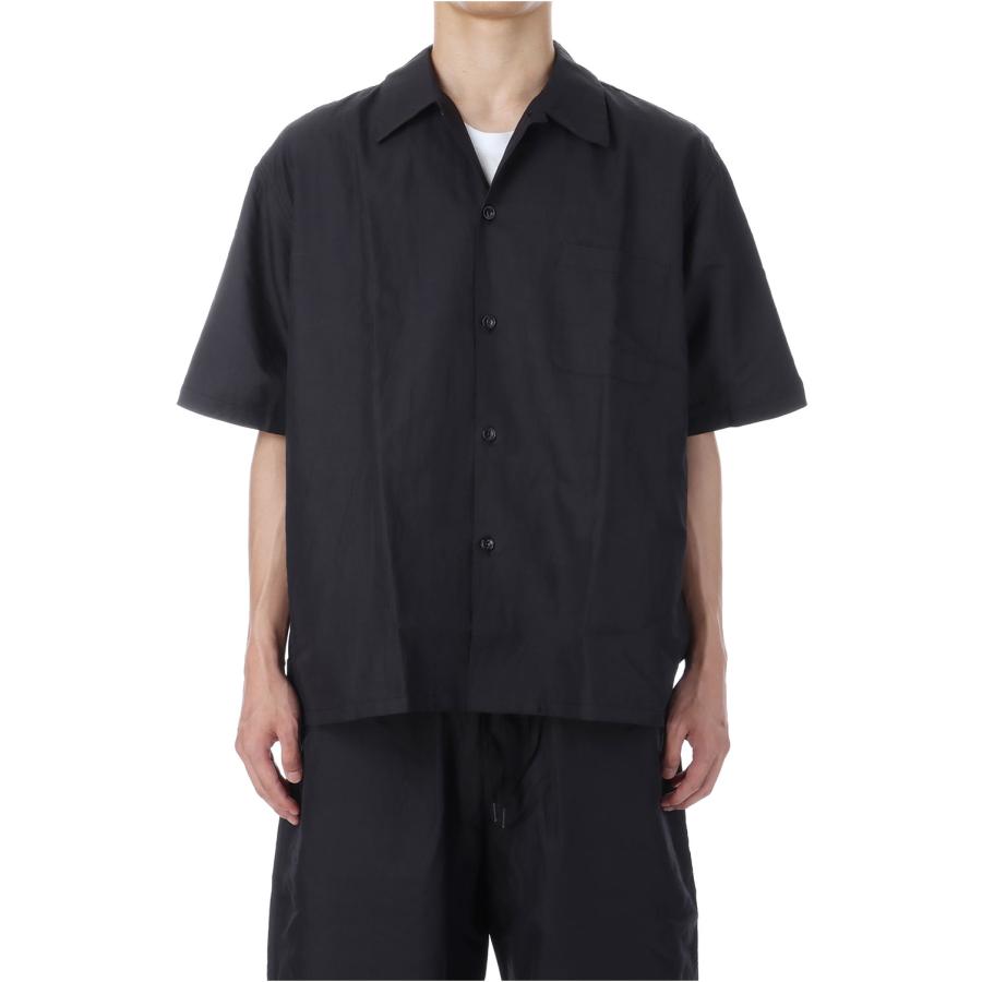 【P5倍 / SALE】COTTON / RAMIE BROAD OPEN SHIRT - BLACK (GL39539) Gold(ゴールド) | 