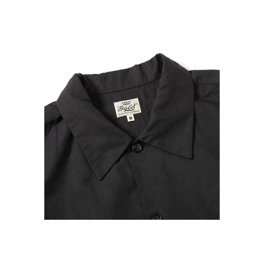 【P5倍 / SALE】COTTON / RAMIE BROAD OPEN SHIRT - BLACK (GL39539) Gold(ゴールド) |  | 07