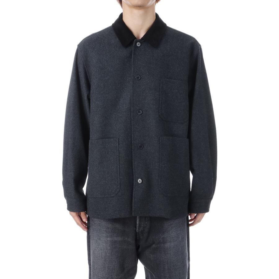 【P5倍 / SALE】Santiago Cashmere Work Jacket - Heather Charcoal (AOEFJK011) ANOTHER OFFICE(アナザー・オフィス) | 