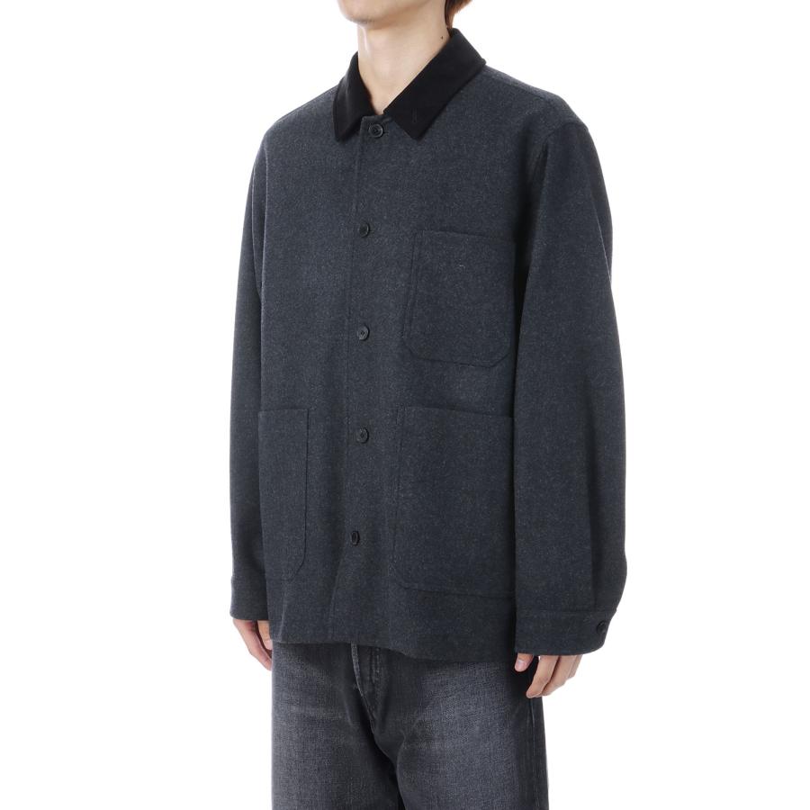 【P5倍 / SALE】Santiago Cashmere Work Jacket - Heather Charcoal (AOEFJK011) ANOTHER OFFICE(アナザー・オフィス) |  | 01