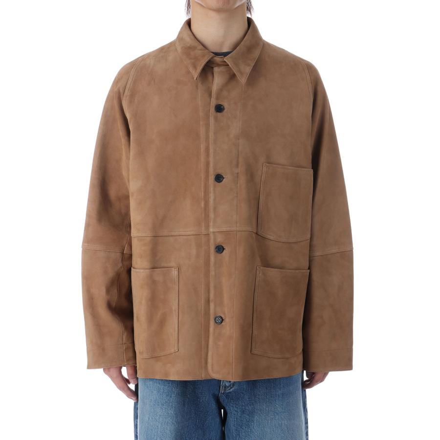 【P5倍 / SALE】Leather Coverall Jacket - Camel (AOEWLJ003) ANOTHER OFFICE(アナザー・オフィス) | 