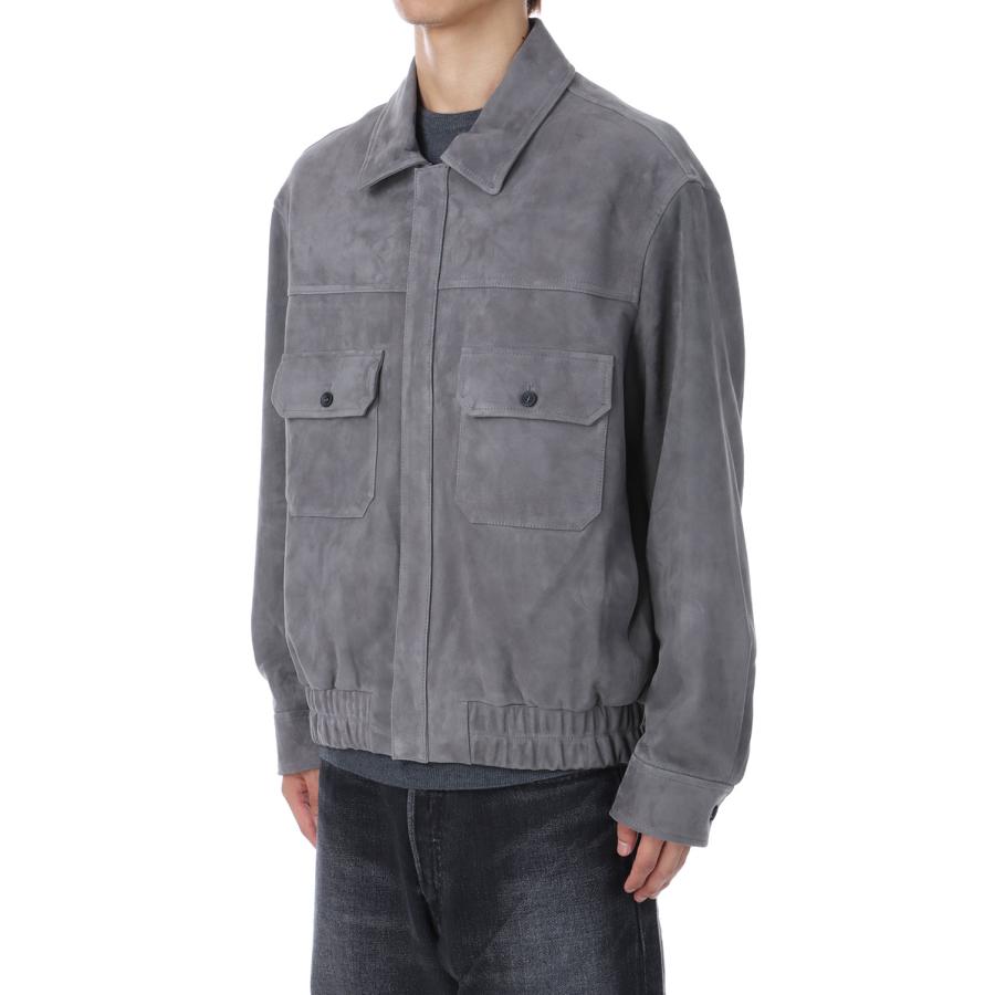 【P5倍 / SALE】Leather Habana Blouson - Concrete (AOEWLJ002) ANOTHER OFFICE(アナザー・オフィス) |  | 01