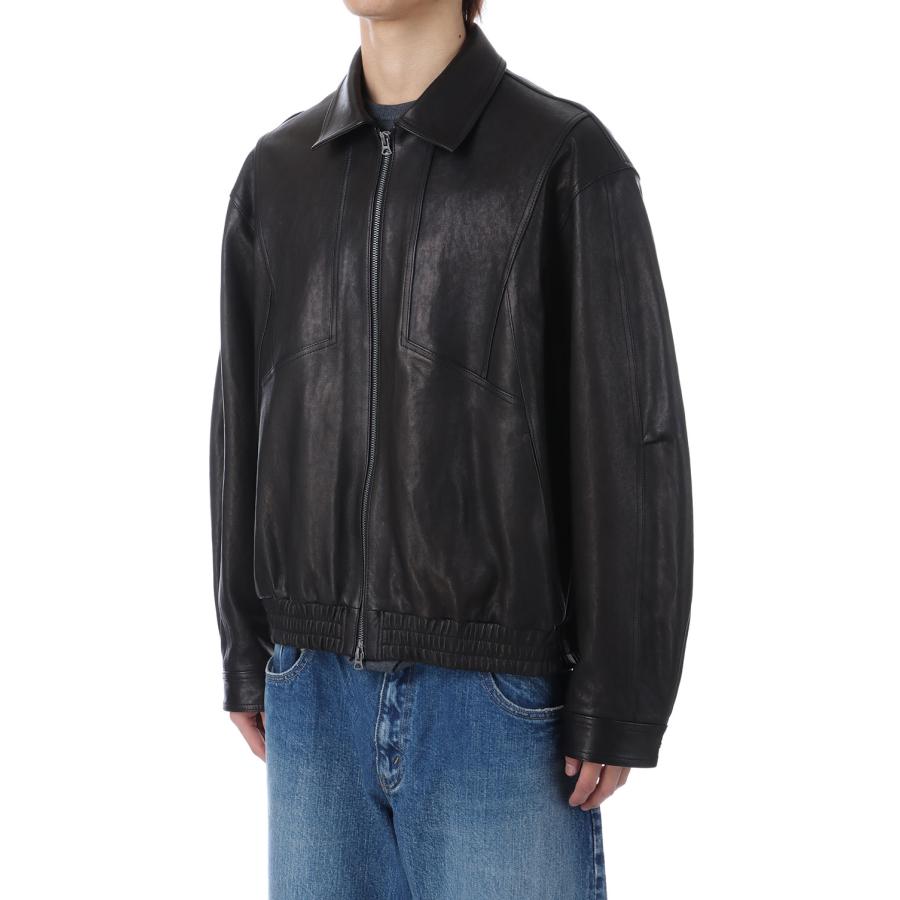 【P5倍 / SALE】Lambskin Utility Blouson - Black (AOEWLJ001) ANOTHER OFFICE(アナザー・オフィス) |  | 01