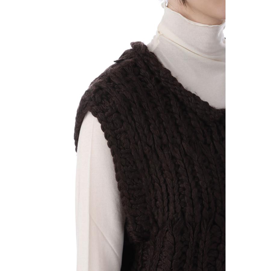 【SALE】Mix Handknit Vest - DARK BROWN (12520525) Todayful(トゥデイフル) | TODAYFUL | 03