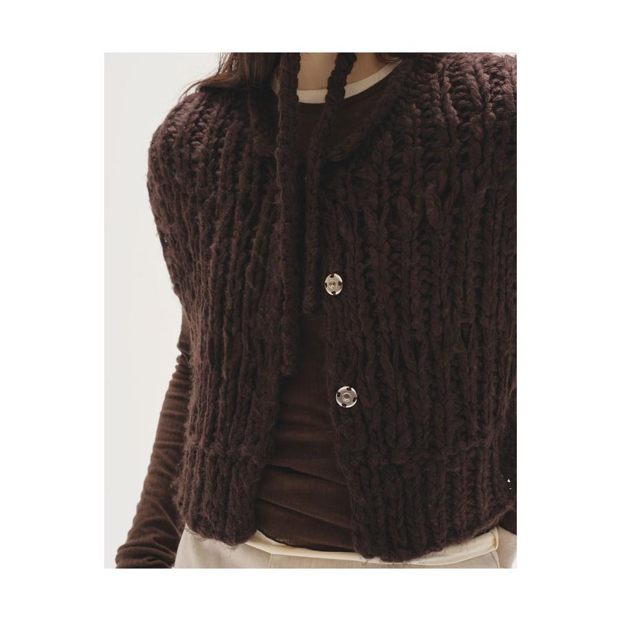 【SALE】Mix Handknit Vest - DARK BROWN (12520525) Todayful(トゥデイフル) | TODAYFUL | 07