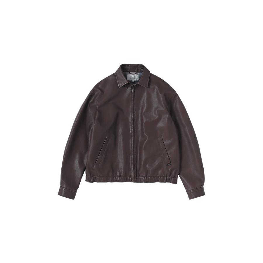 P10倍】【SALE】Synthetic Leather Jacket - Vintage Brown (SD25F