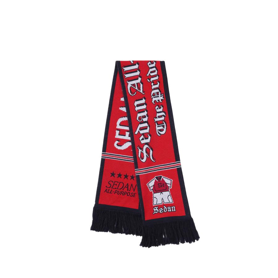 【P5倍 / SALE】Football Scarf - Red (SD25F-AC05) SEDAN ALL PURPOSE(セダン オール パーパス) | 